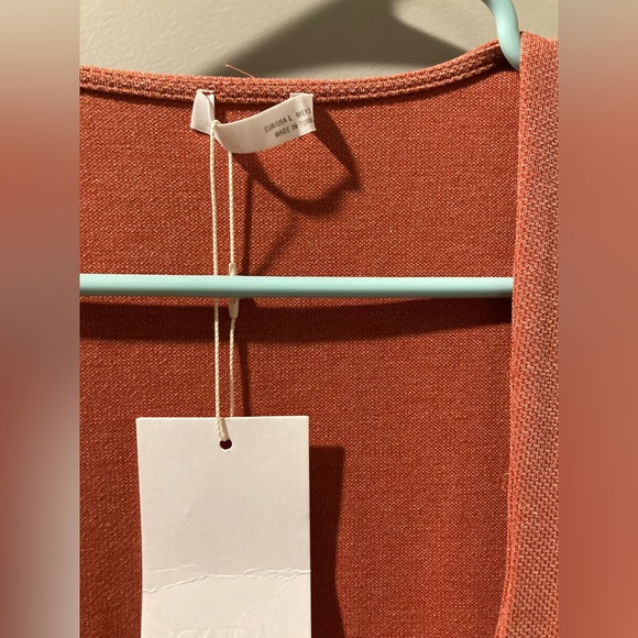 ZARA NWT Buttoned Pique Dress - Picture 7 of 8